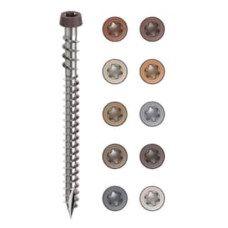 CAMO #10 2-12 in. 316 Dark Brown Premium Star Drive Flat Undercut Screws Stainless Steel Composite (1750-Count) 0367159DS