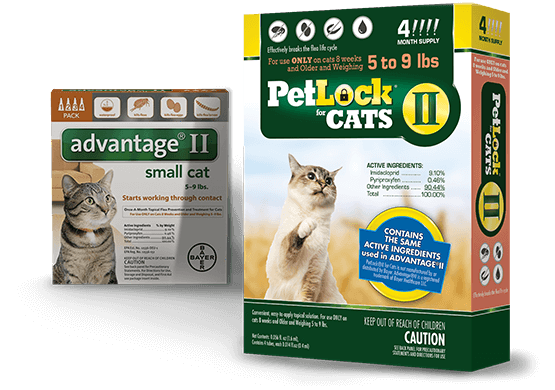 PetLock II Flea Treatment  Prevention For Small Cats 5-9lbs