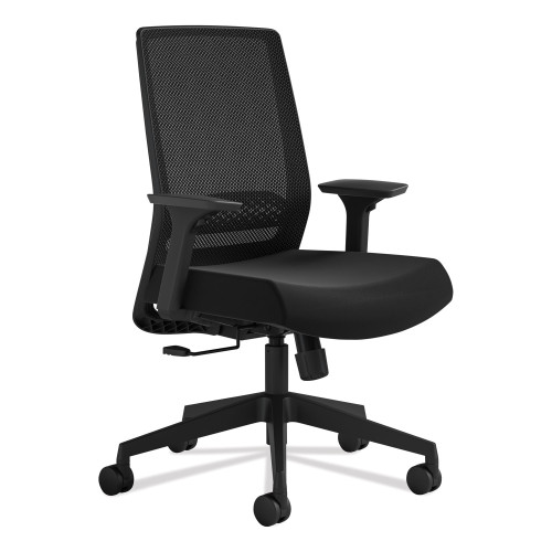 Safco Medina Basic Task Chair， Supports Up to 275 lb， 18 to 22 Seat Height， Black (6830BMBL)