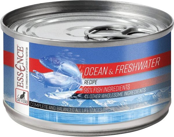 Essence Ocean and Freshwater Recipe Wet Cat Food， 5.5-oz， case of 24