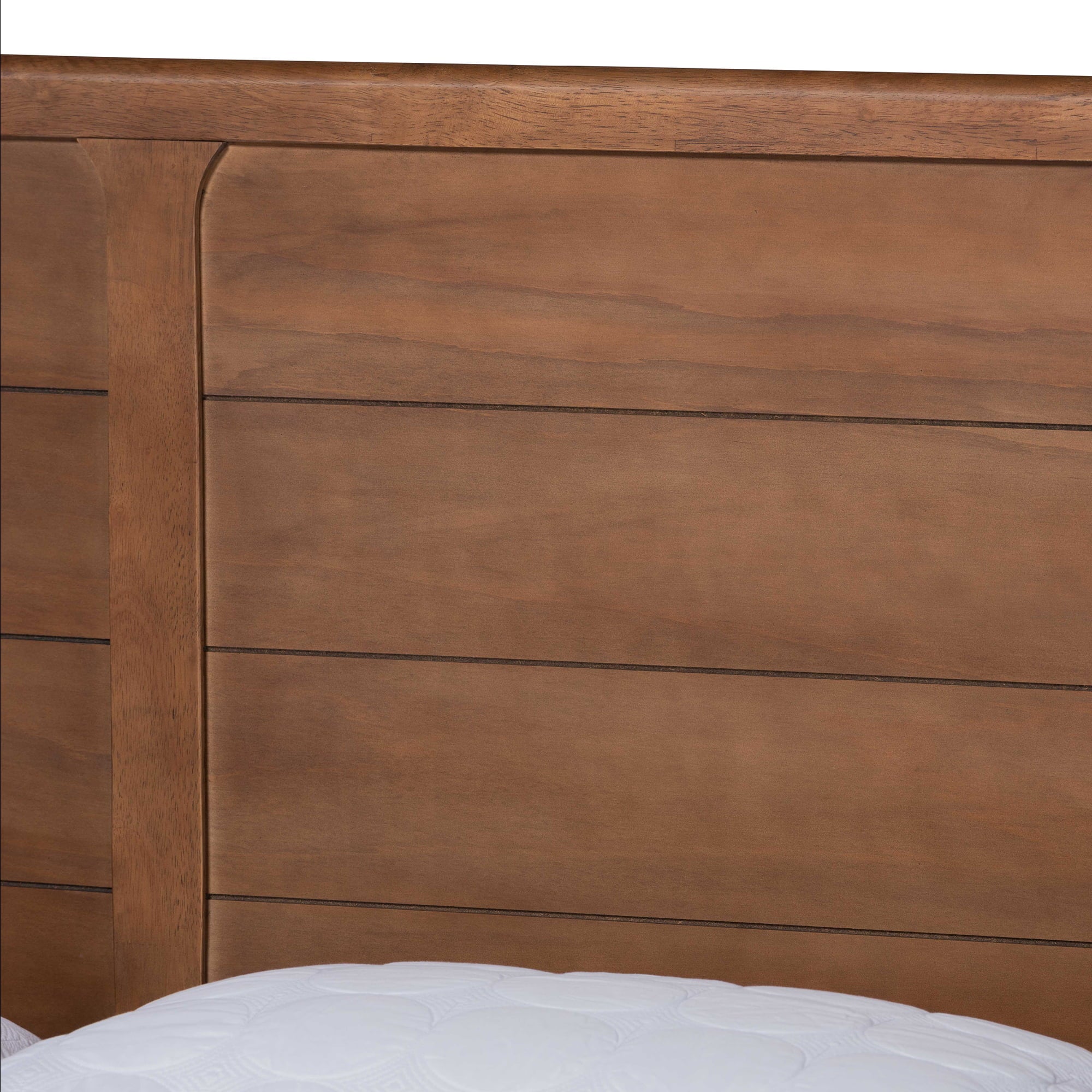 Baxton Studio Kassidy Classic and Traditional Walnut Brown Finished Wood King Size Platform Bed