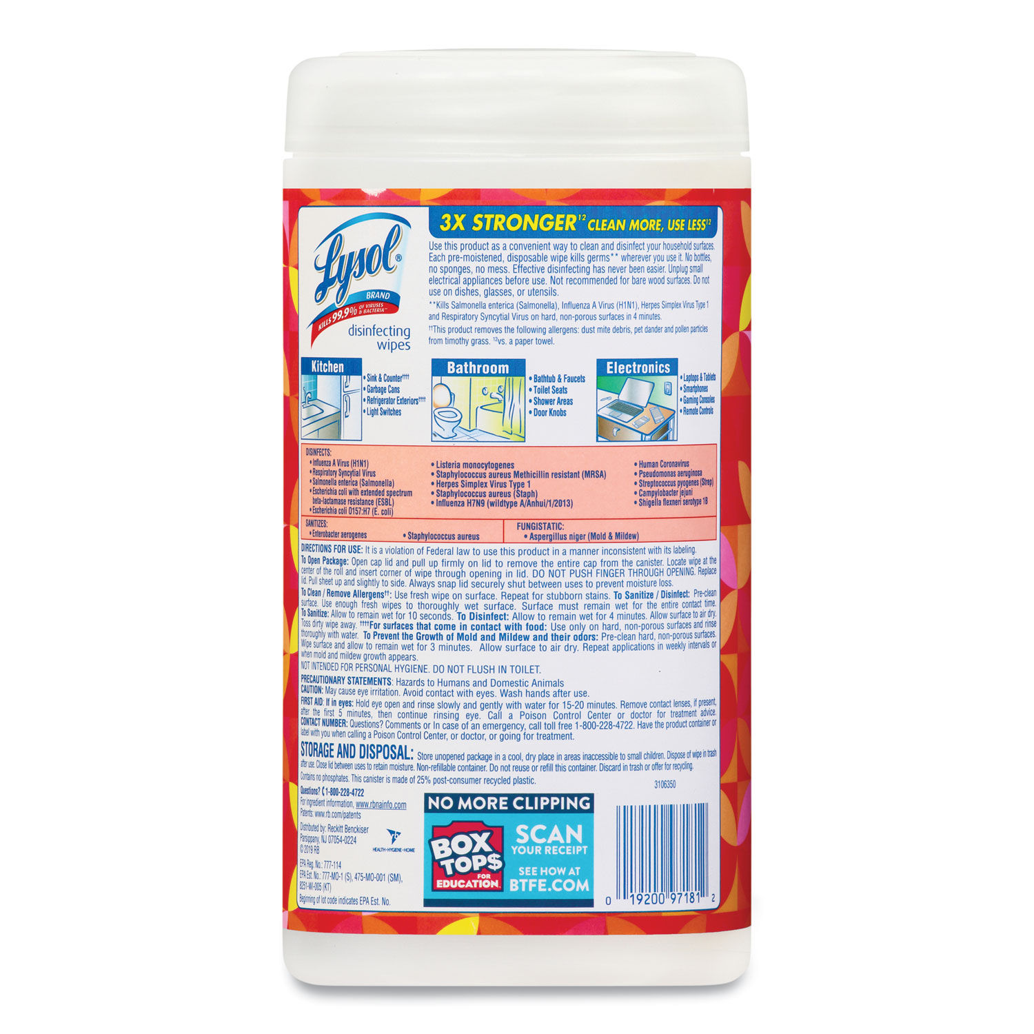 Disinfecting Wipes by LYSOLandreg; Brand RAC97181EA