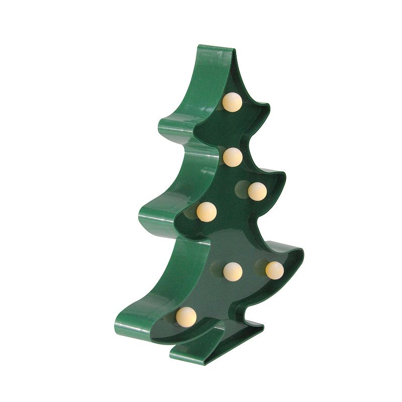 Northlight Green Christmas Tree Marquee Wall Sign Table Decor