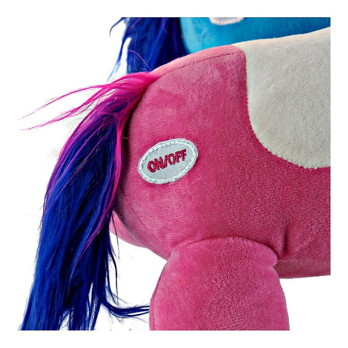 Fluffy toy dkd home decor 33 x 20 x 26 cm horse blue pink green children's (3 pieces)