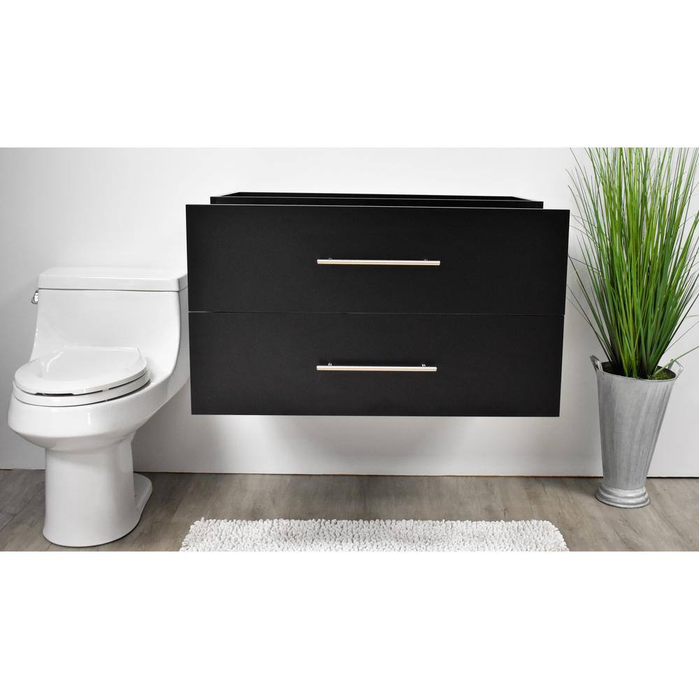 VOLPA USA AMERICAN CRAFTED VANITIES Napa 36 in. W x 18 in. D Bath Vanity Cabinet Only in Black MTD-3336BK-0