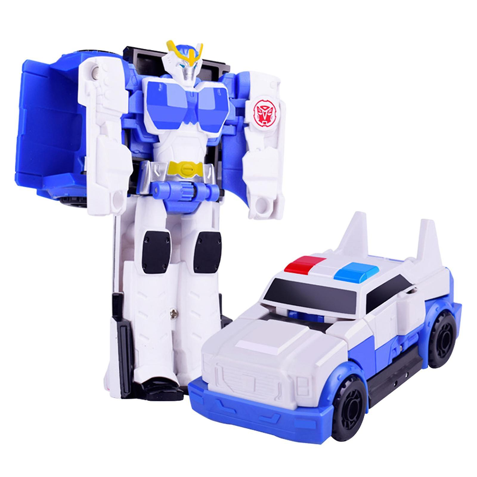 Deformed Car Robot Toys Construction Toys For Girls Boys Kids Birthday Gifts White