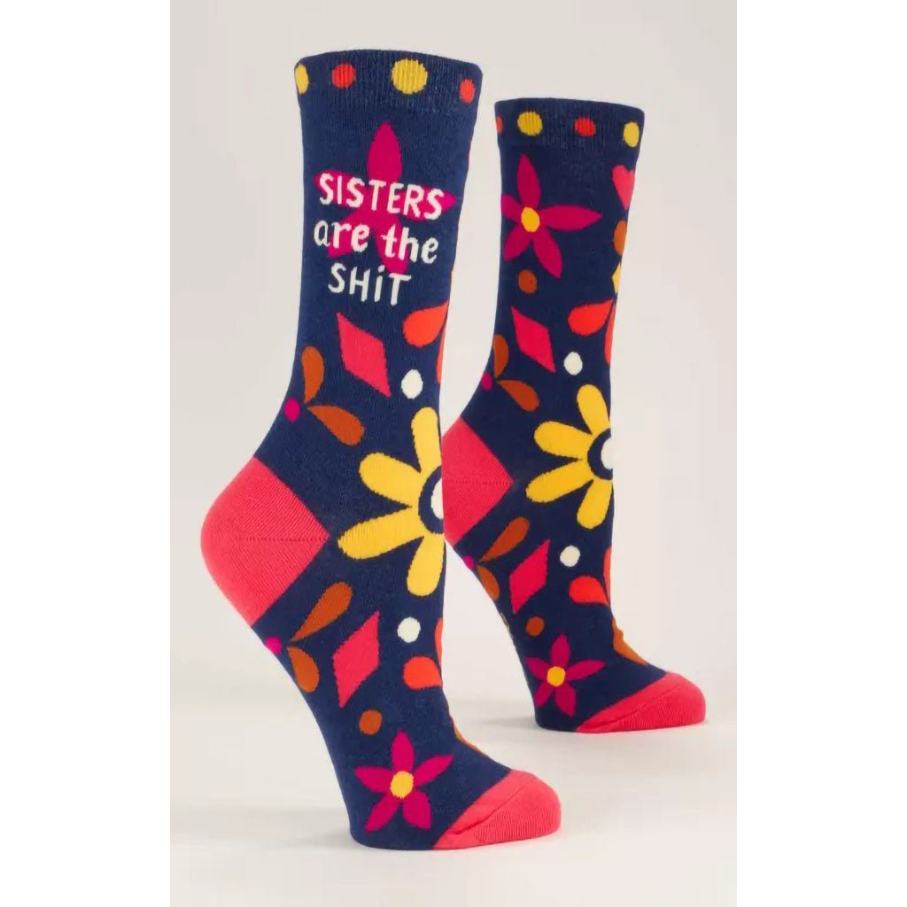   Women's Crew Socks -SISTERS ARE THE SHIT