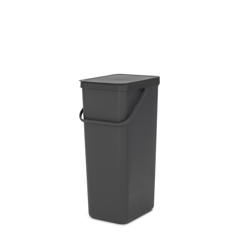 Brabantia Sort  Go 10.6 Gallon (40L) Plastic Recycle Bin in Gray 251047