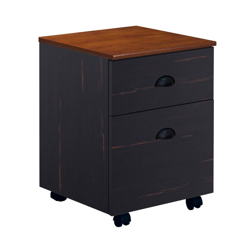 SAINT BIRCH Hawksbury Antique Black File Cabinet With Caster Wheels SBGM4501MFMB