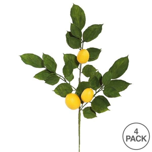 Vickerman 20 Artificial Salal Leaf Lemon Sprays. Pack of 4.