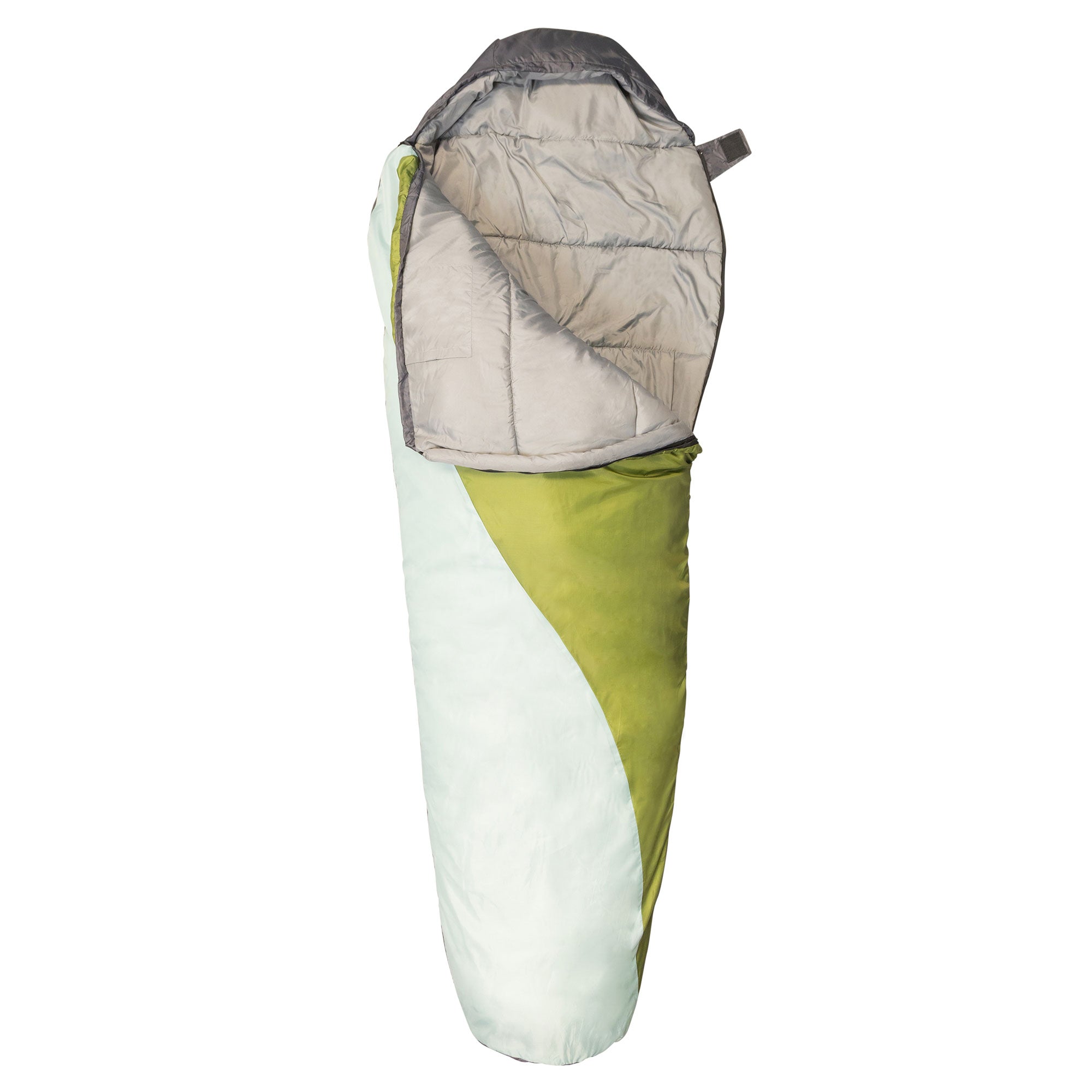 Kamp-Rite 75 x 33 Inch Mummy Style Rip Stop Polyester 40 Degree Sleeping Bag, Green 2-Tone