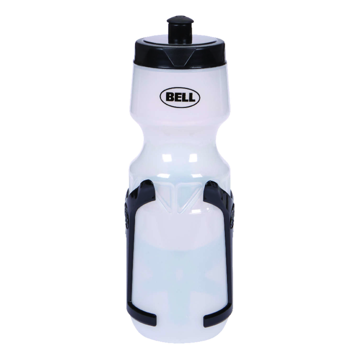 Bell Sports Quencher 150 Plastic Water Bottle and Cage 22 oz Clear