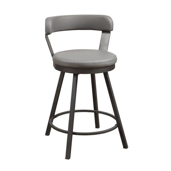 Belmar Swivel Counter Height Barstool (Set of 2)， Brown