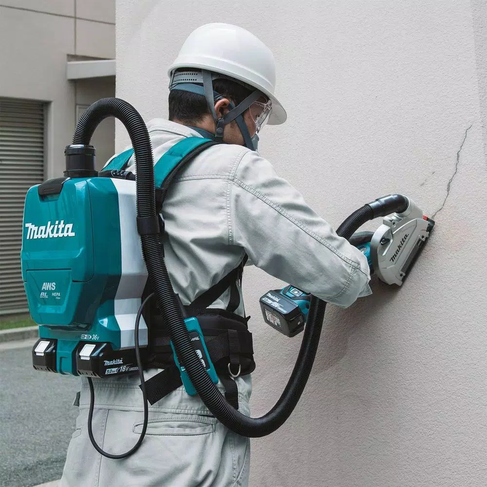 Makita 18-Volt X2 LXT Lithium-Ion (36V) Brushless 1/2 Gal. HEPA Filter Backpack Dry Dust Extractor Kit， AWS Capable (5.0 Ah) and#8211; XDC Depot