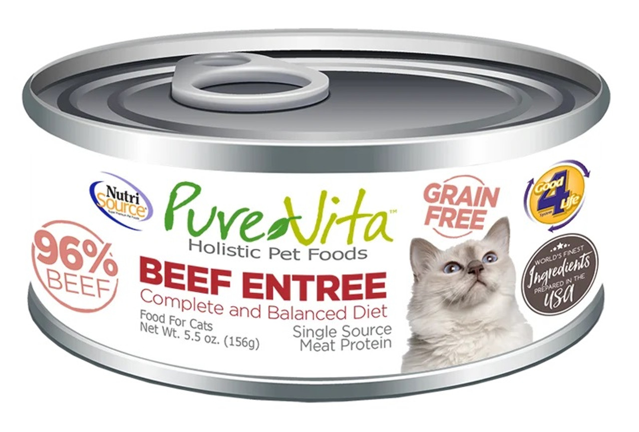 Pure Vita Cat Beef Entrée， 5.5oz