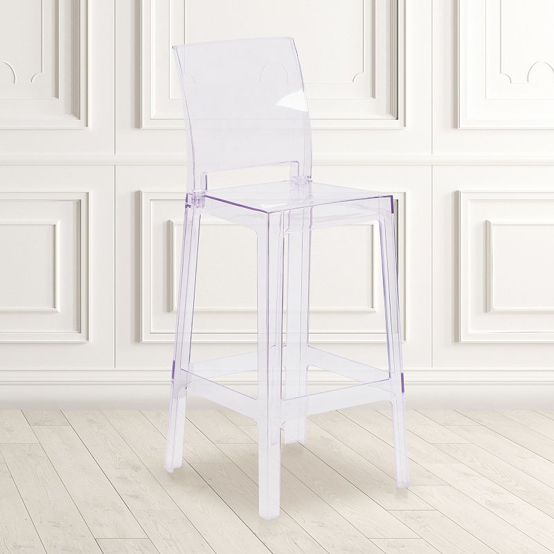 Flash Furniture Ghost Square Back Bar Stool