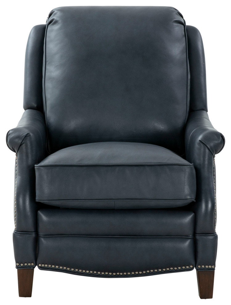 7 3056 Ashebrooke Recliner  Barone Navy Blue   Transitional   Recliner Chairs   by Kolibri Decor  Houzz