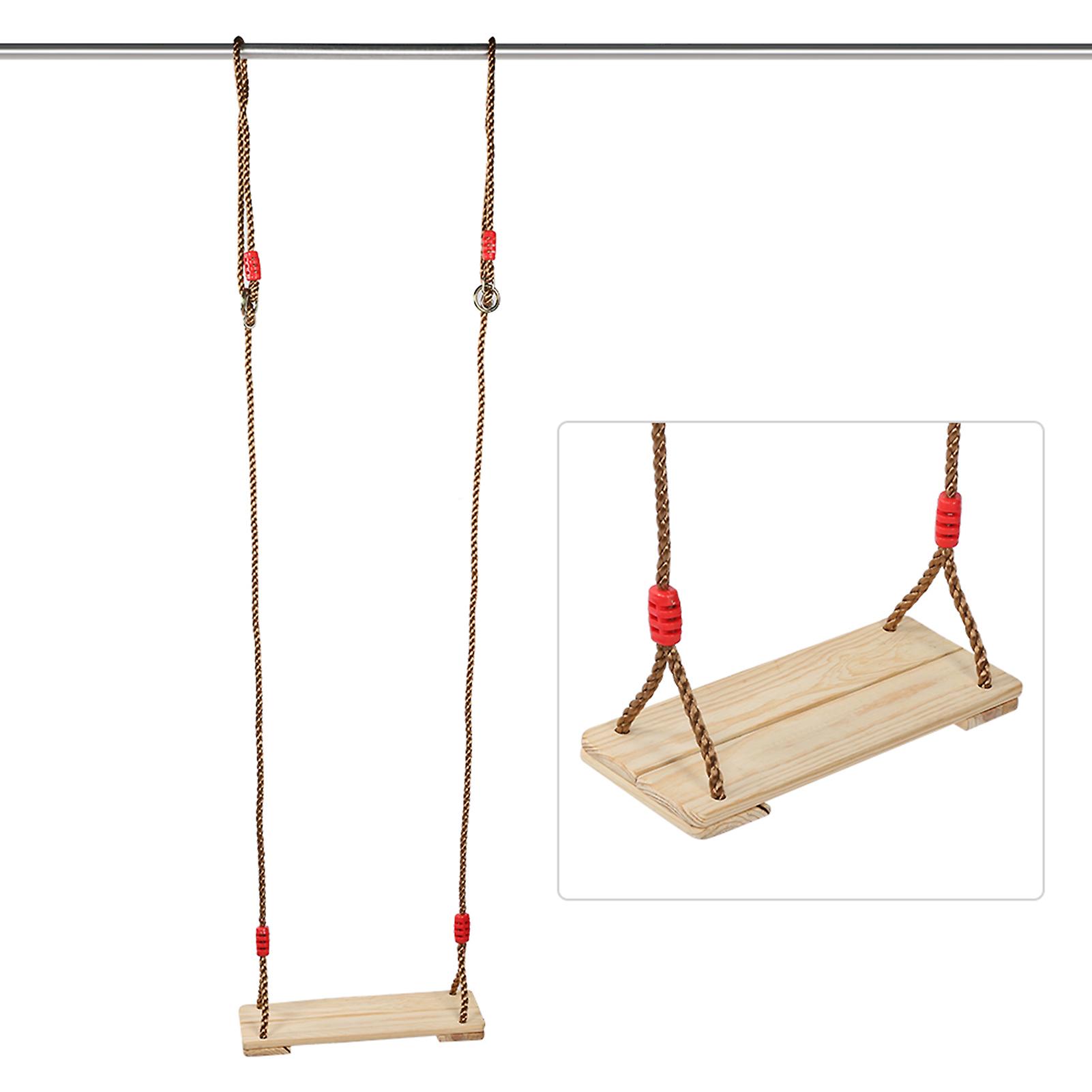 Adult/children Wooden Swing Hanging Seat Amusement Equipment Accessory For Indoor/outdoor