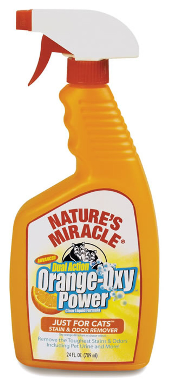 Natures Miracle Orange Oxy Cat Stain and Odor Remover， 24 Oz.