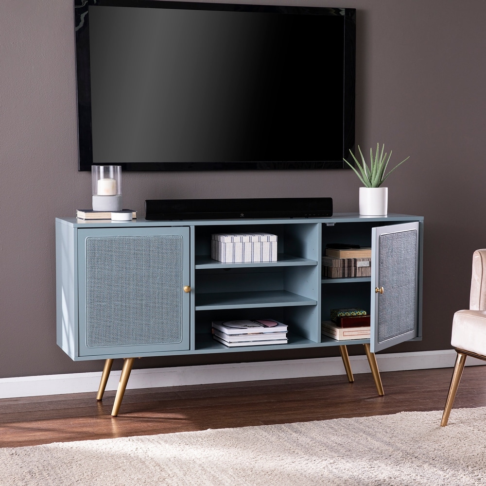 SEI Furniture Ainsworth Transitional Mint Wood Media TV Stand for TV's up to 56\