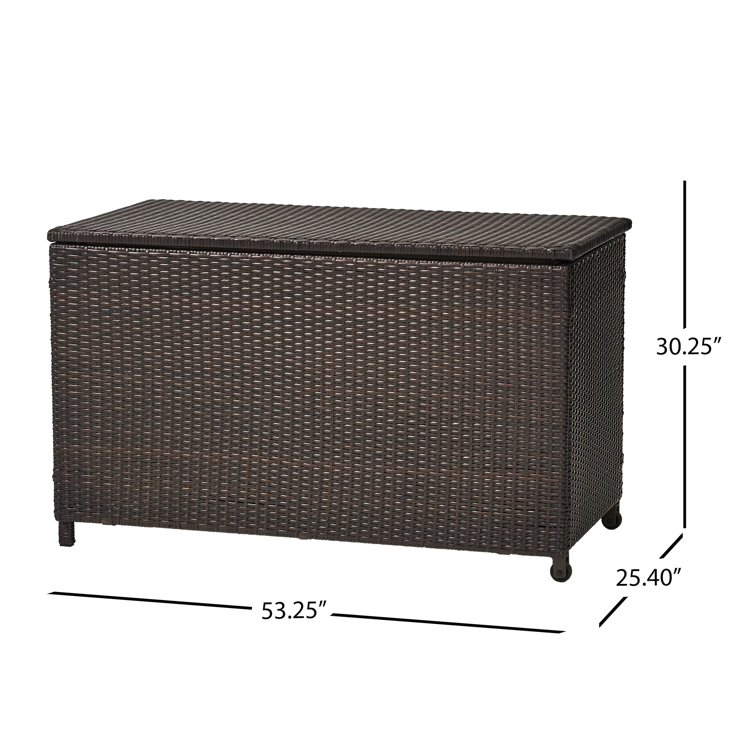 Swisher Outdoor Brown Wicker Deck Box