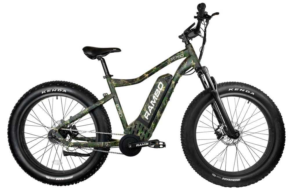 Rambo Roamer 750Watt Mid Drive Motor Fat Tire Electric Hunting Bike For Steep Hills