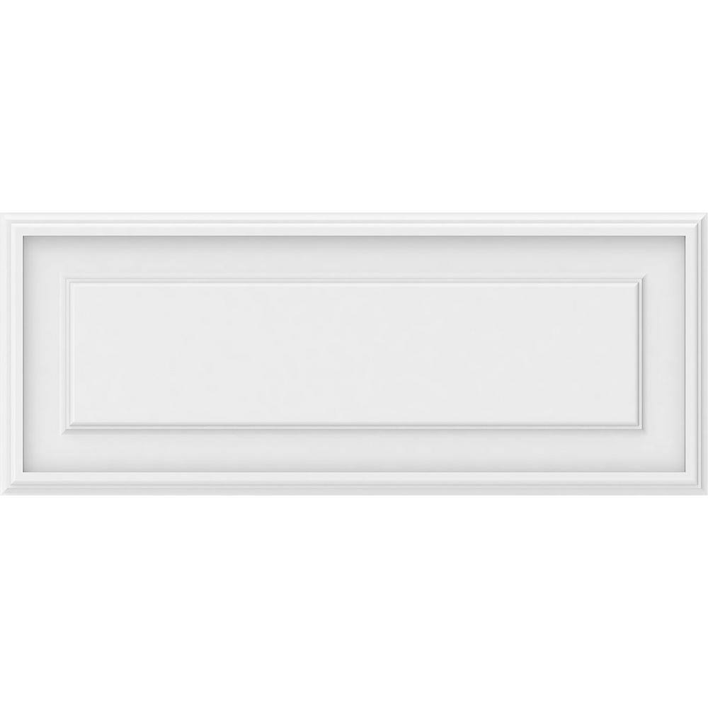 Ekena Millwork 58 in. x 30 in. x 12 in. Legacy Raised Panel White PVC Decorative Wall Panel WALP30X12X062LEG