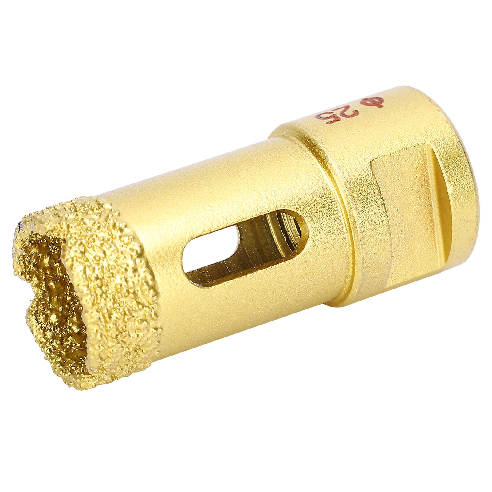 25mm Diamond Hole Saw Drill Bit Brazing Marble Hole Opener Gold Diamond Drill Cutter Power Tool