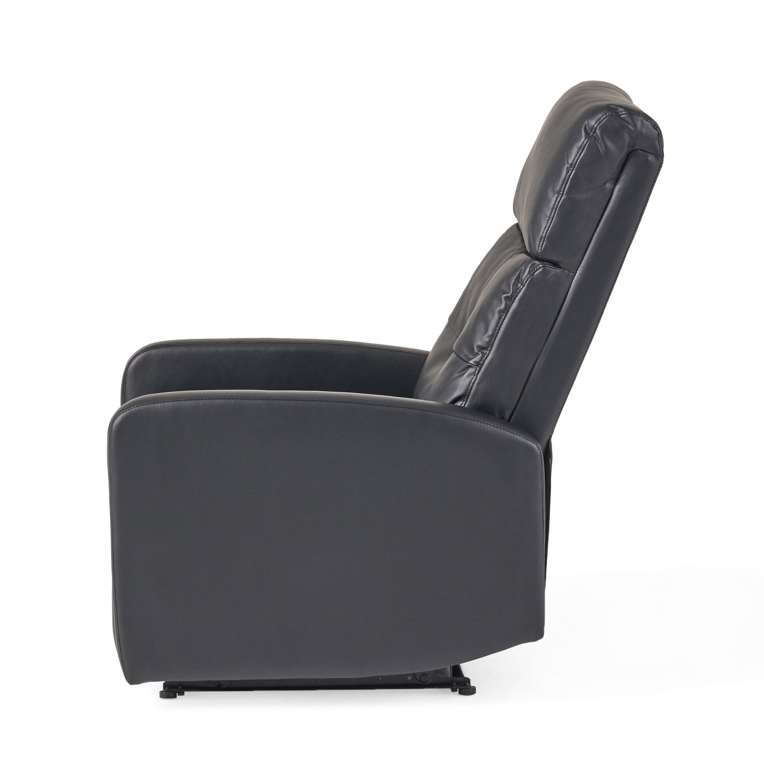 Teyana Contemporary Pillow Top Leather Recliner