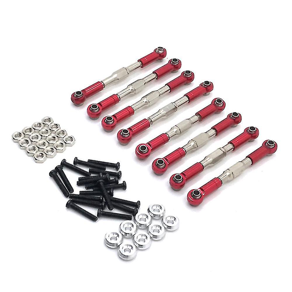 Compatible With Wpl C14 C24 C24-1 Mn D90 D99 Mn99s Metal Pull Rod Set Rc Car，red