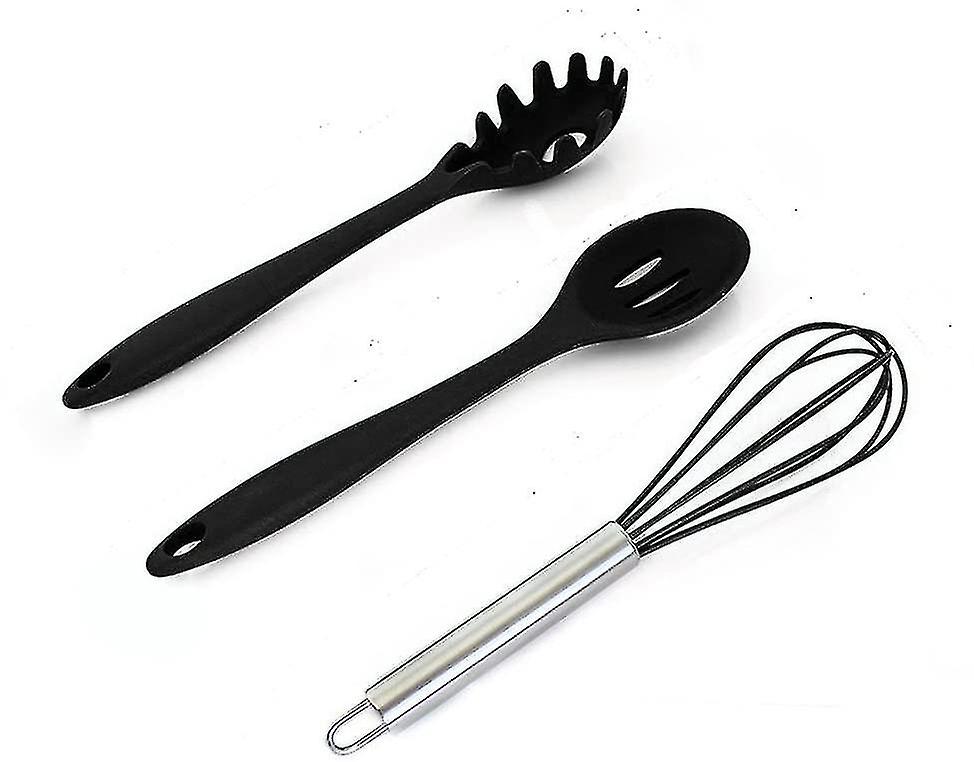 10 Piece Silicone Cooking Utensils Set - 446f Heat Resistant，kitchen Utensil Gadgets Tools Set For N