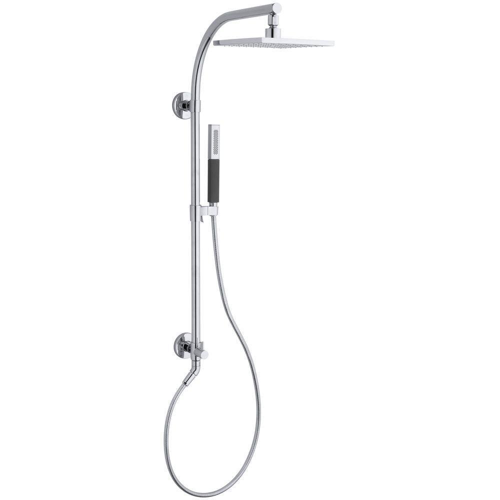 KOHLER HydroRail BathShower Column for Arched Shower Arm in Polished Chrome K-45209-CP