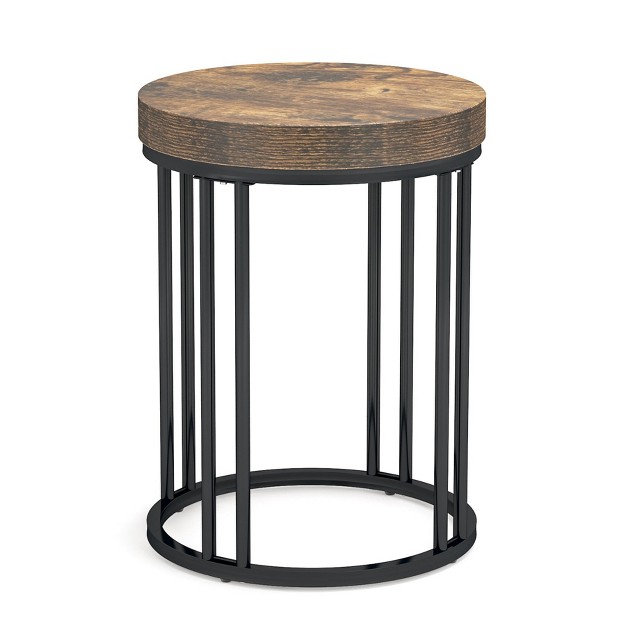 Tribesigns Wooden Circle C Round Accent Table