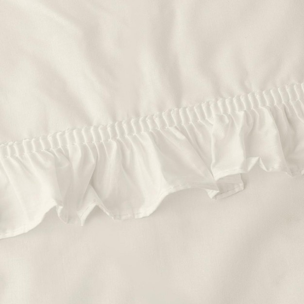 Home Classic Narrow Ruffle Rod Pocket Valance Natural By Ellis Curtain