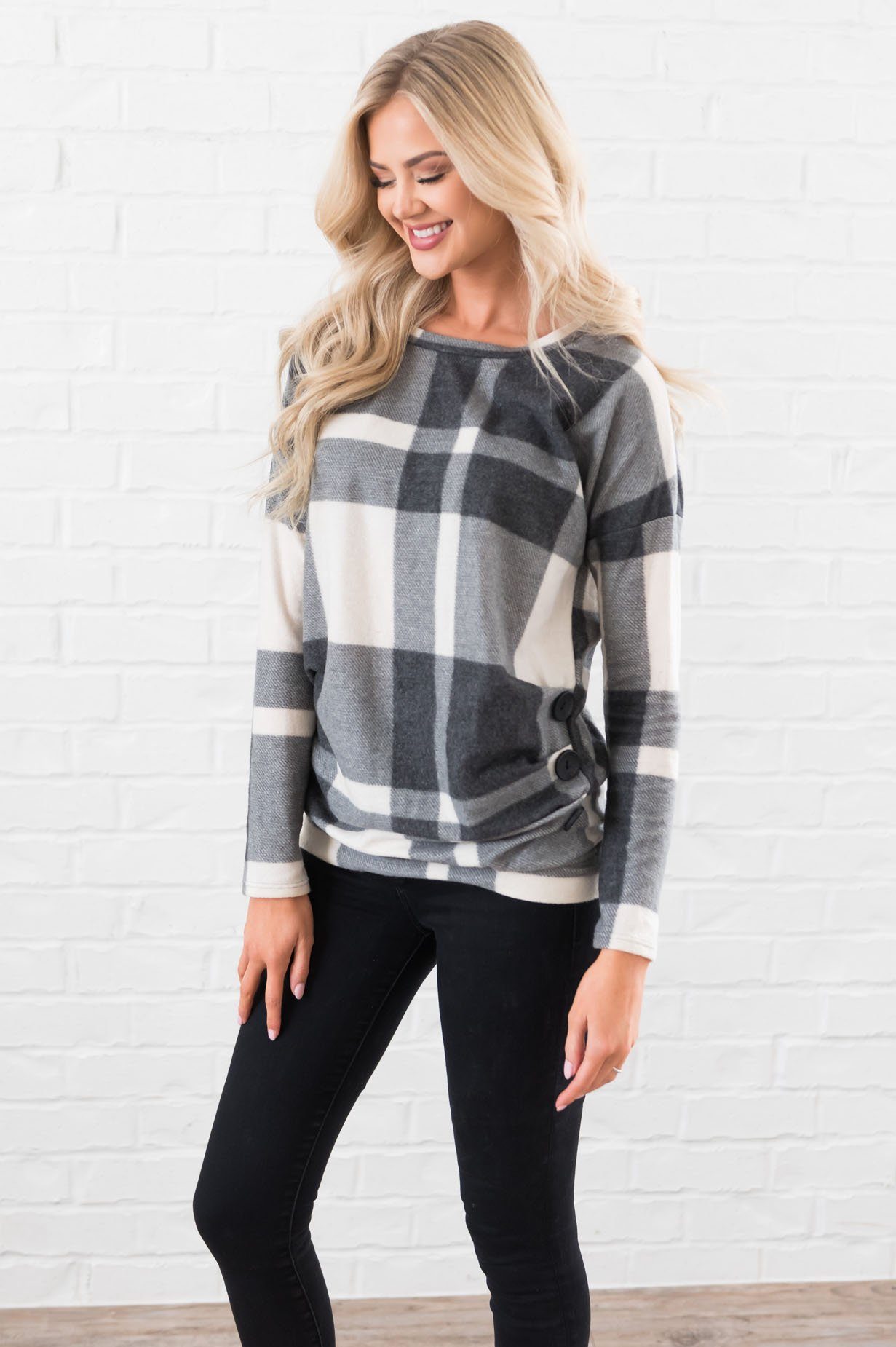 First Snow Fall Modest Top