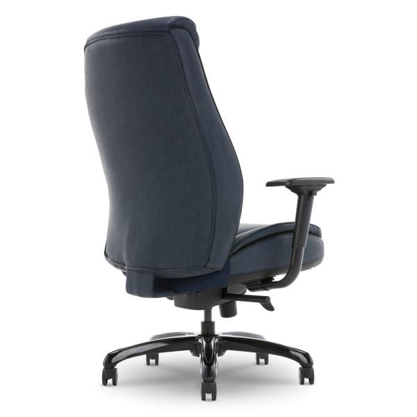 Shaquille O'Neal Nereus Ergonomic Bonded Leather High-Back Executive Chair， Navy