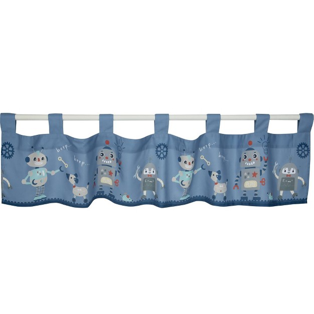 Bedtime Originals Robbie Robot Window Valance Blue