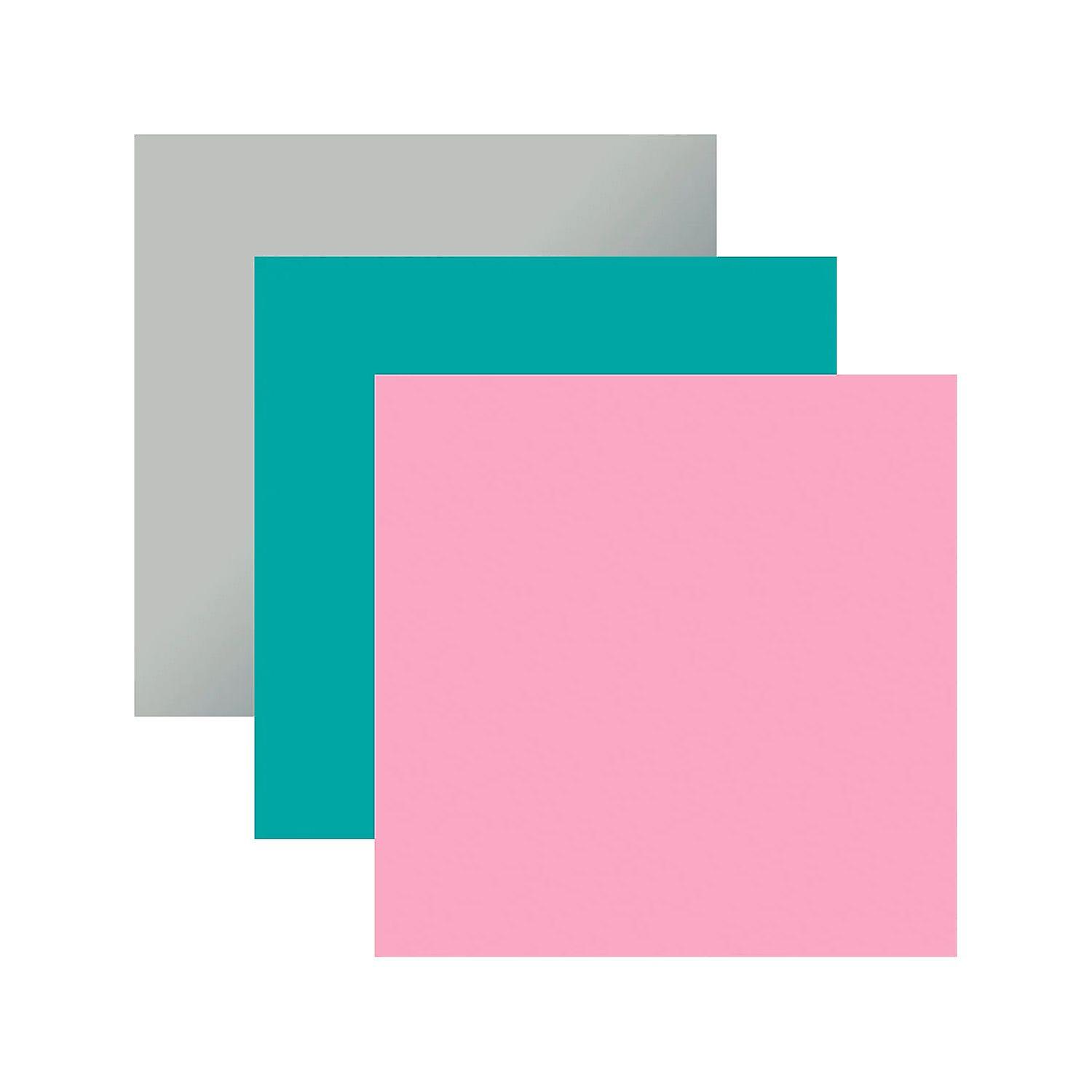 3 permanent vinyls 91 x 33 cm - Aqua， silver， light pink