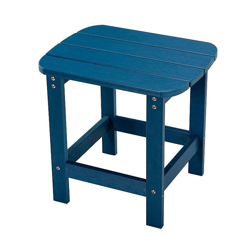 F.C Design Trivia Plastic Side Table Durable， Waterproof， Lightweight， Perfect for Indoor and Outdoor Use