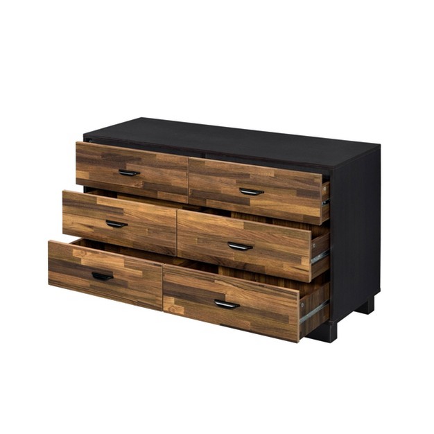 Eos Dresser Walnut black Finish Acme Furniture