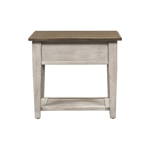 Heartland Antique White 1-drawer End Table