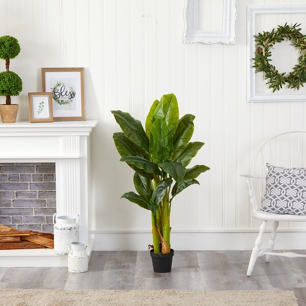 4' Triple Stalk Banana Tree (Real Touch)