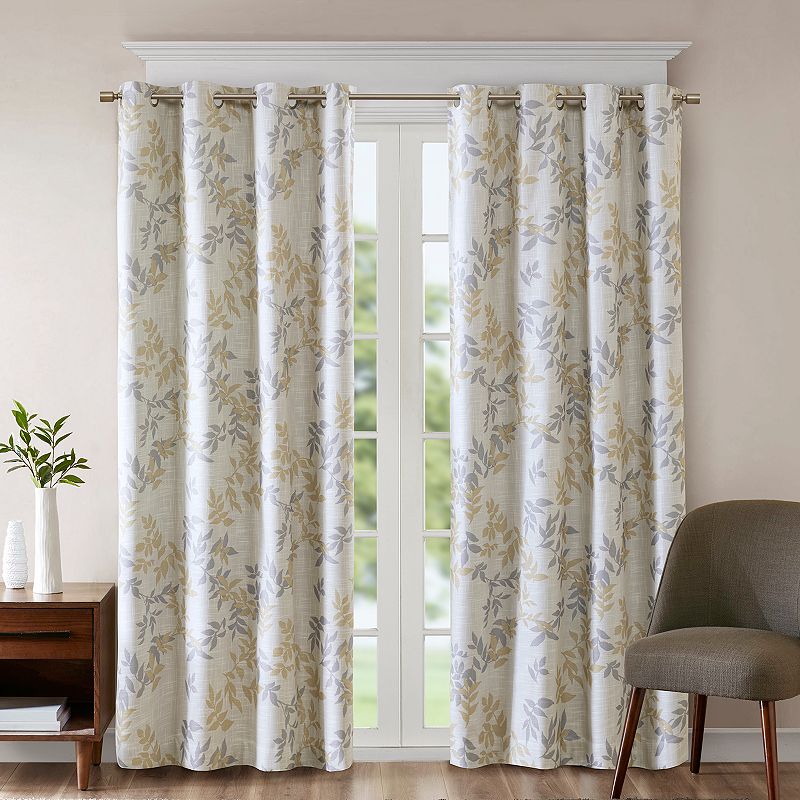 SunSmart Blackout 1-Panel April Botanical Window Curtain