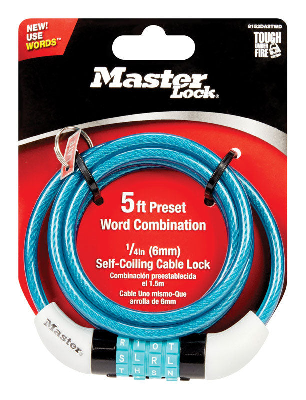 Master Lock 5 Ft. x 1/4 In. Preset Bicycle Lock 8152DASTWD