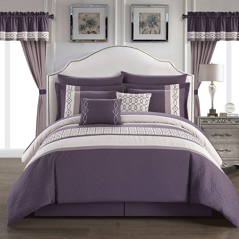 Chic Home Katrin 20-pc. Comforter， Window Treatment and Sheet Set