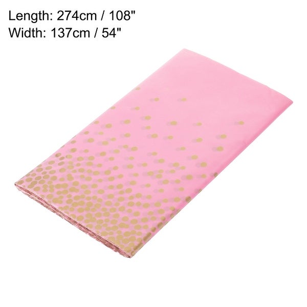 3Pcs Light Pink Disposable Plastic Tablecloth 54