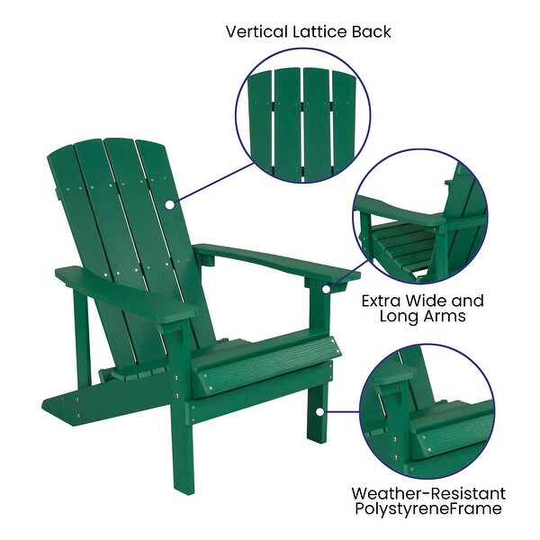 Allweather Poly Resin Wood Outdoor Adirondack Chair (Set of 4)