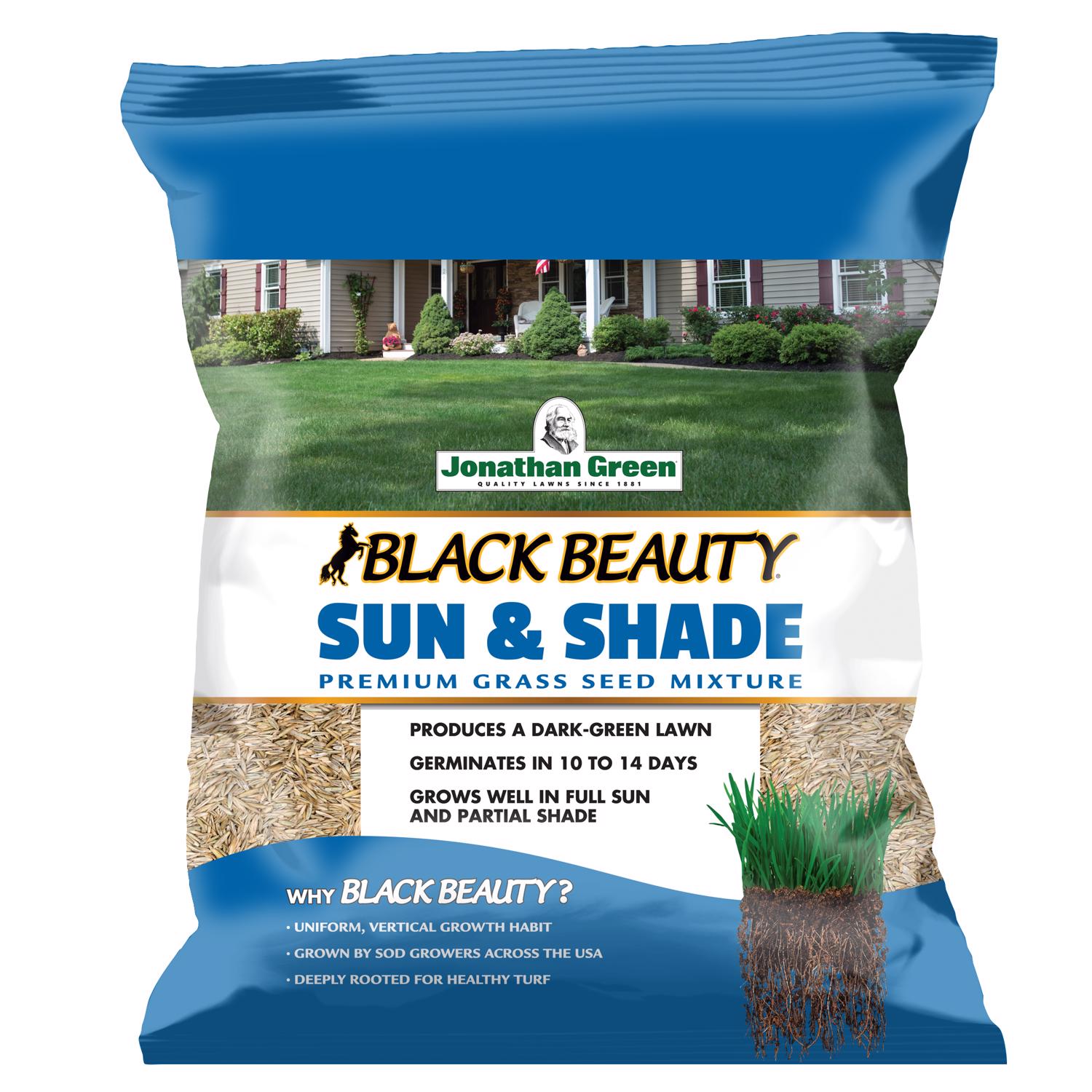 Jonathan Green Black Beauty Sun and Shade Mixed Partial Shade/Sun Grass Seed 3 lb