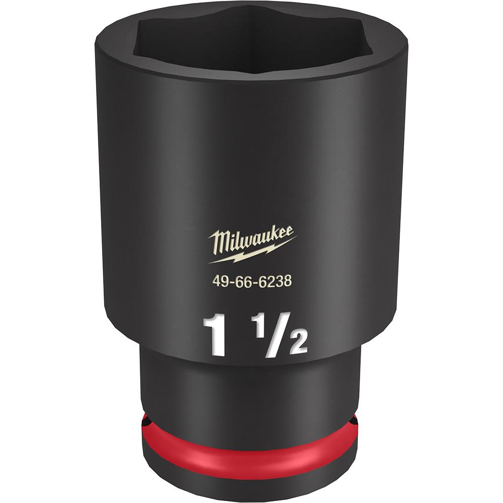 Milwaukee Impact Socket 1/2 Drive 1 1/2 Deep 6 Point 49-66-6238 from Milwaukee