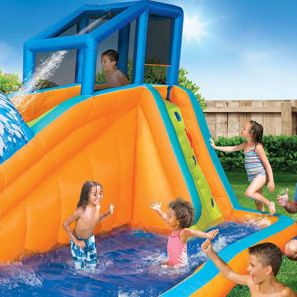 Banzai Surf Rider Kids Inflatable Outdoor Aqua Lagoon Water Slide Splash Park